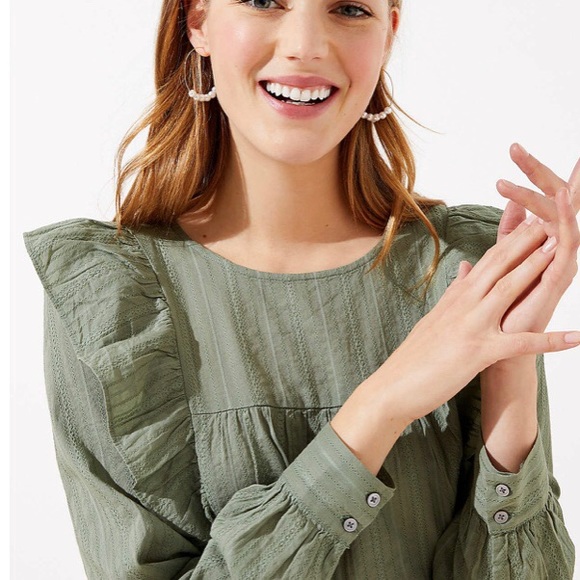 LOFT Ruffle Blouse - Picture 2 of 6
